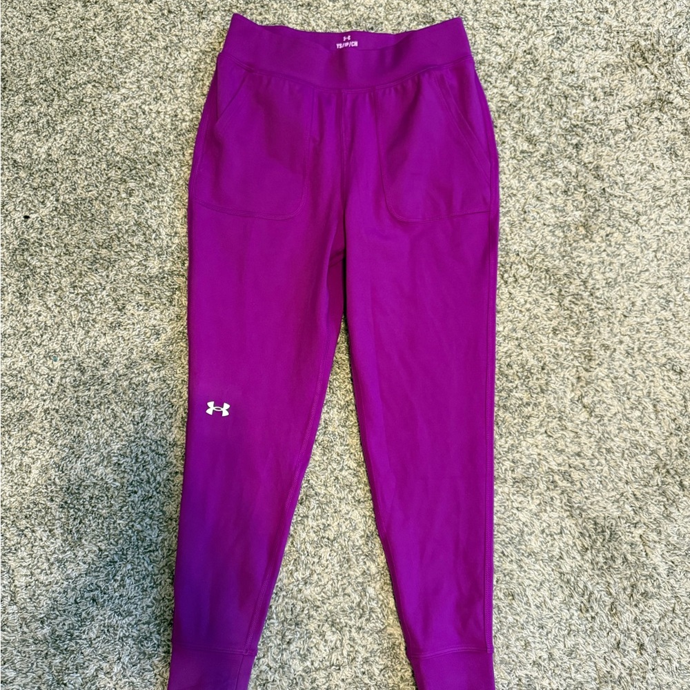 Kids Under Armour Vivid Purple Active Leggings